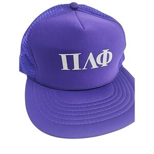Pi‎ Lambda Phi Purple Trucker Snapback NWOT Fits M/L